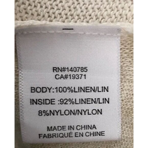 Brochu Walker Linen Tiered Sweater Cardigan Size Medium - Picture 9 of 10